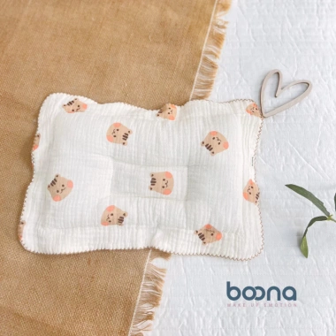 Gối Xô Sơ Sinh Boona Vải Muslin Cao Cấp, Chống Méo Đầu, Thoải Mái Giá 48.000 VND
