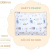 Gối Xô Sơ Sinh DOKMA kháng khuẩn, thấm hút mồ hôi DS344 + Gối Bông Lõm DS254 - 69.000₫