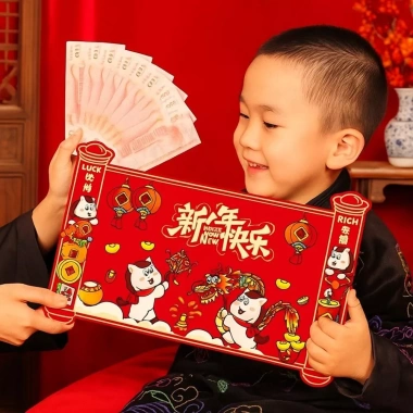 GOJO 2.026 Phong bì màu đỏ Năm Ngựa phong cách Trung Quốc, giấy phước lành, túi may mắn lễ hội xuân, giá chỉ 27.462₫ 3