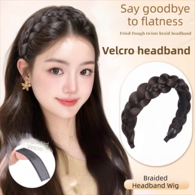 GOJO Bện Băng Đô Tóc Giả – Mũ Tổng Hợp Bím Xương Cá Điều Chỉnh Giá Giảm 61.236