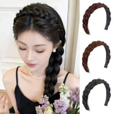 GOJO Bện Băng Đô Tóc Giả – Mũ Tổng Hợp Bím Xương Cá Điều Chỉnh Giá Giảm 61.236