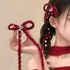 GOJO Ruy Băng Nơ Tóc Bé Gái Y2K - Tua Rua Đỏ và Kim Cương Giả, Giá 23.567đ 7