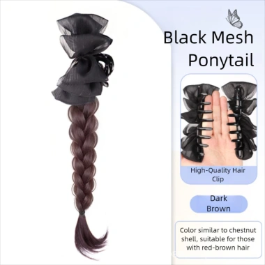 GOJO Twist Braid Tóc Giả Kẹp Nơ Đuôi Ngựa Cloud Bubble Cao Phụ Kiện Tóc Nữ 7
