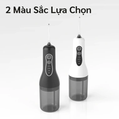 GOKOCO Máy Tăm Nước Cầm Tay 4 Chế Độ 4 Vòi Phun Pin 30 Ngày IPX7 - Làm Sạch Răng Miệng, Hỗ Trợ Niềng Răng Giá 339k