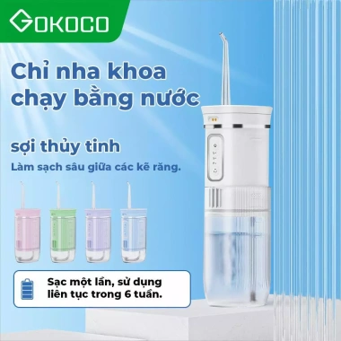 GOKOCO Máy tăm nước Water Flossers 3 chế độ sạc lại chăm sóc răng miệng giá 349.000₫