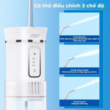 GOKOCO Máy tăm nước Water Flossers 3 chế độ sạc lại chăm sóc răng miệng giá 349.000₫