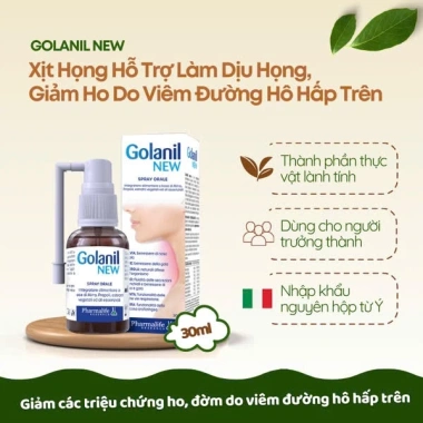Golanil Xịt Họng 30ml Giảm Ho, Làm Dịu Họng, Viêm Đường Hô Hấp - Giá 288.250đ 5