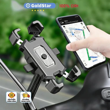 GOLDSTAR Giá Đỡ Điện Thoại Gắn Xe Máy Xoay 360 Độ Chắc Chắn, Tiện Dụng cho Xe Đạp & Xe Máy