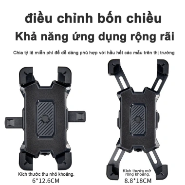 GOLDSTAR Giá Đỡ Điện Thoại Gắn Xe Máy Xoay 360 Độ Chắc Chắn, Tiện Dụng cho Xe Đạp & Xe Máy