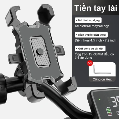 GOLDSTAR Giá Đỡ Điện Thoại Gắn Xe Máy Xoay 360 Độ Chắc Chắn, Tiện Dụng cho Xe Đạp & Xe Máy
