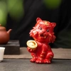 Gốm Đỏ Hổ Nhỏ May Mắn Cung Hổ - Đồ Trang Trí Phòng Khách Văn Phòng, Giảm Giá 374k