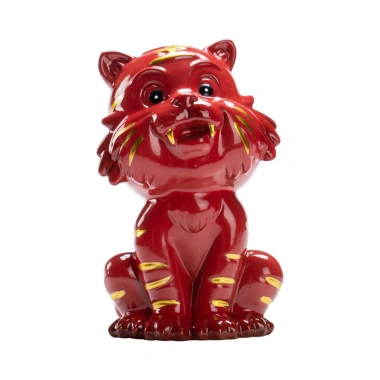 Gốm Đỏ Hổ Nhỏ May Mắn Cung Hổ - Đồ Trang Trí Phòng Khách Văn Phòng, Giảm Giá 374k