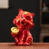 Gốm Đỏ Hổ Nhỏ May Mắn Cung Hổ - Đồ Trang Trí Phòng Khách Văn Phòng, Giảm Giá 374k 6