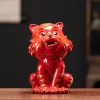 Gốm Đỏ Hổ Nhỏ May Mắn Cung Hổ - Đồ Trang Trí Phòng Khách Văn Phòng, Giảm Giá 374k 8