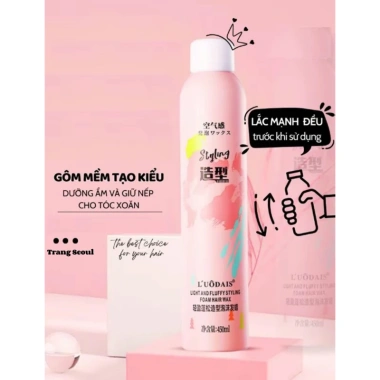 Gôm Mềm Loudais 450ml - Keo Bọt Giữ Nếp Tóc Nữ, Dưỡng Kiểu Bồng Bềnh Tự Nhiên 2