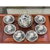 Gốm Sứ Bát Tràng Ấm chén Men rạn cổ Bộ Nhị Cảnh Sơn Thuỷ quai đồng - 313.927₫ 6