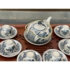 Gốm Sứ Bát Tràng Ấm chén Men rạn cổ Bộ Nhị Cảnh Sơn Thuỷ quai đồng - 313.927₫ 7