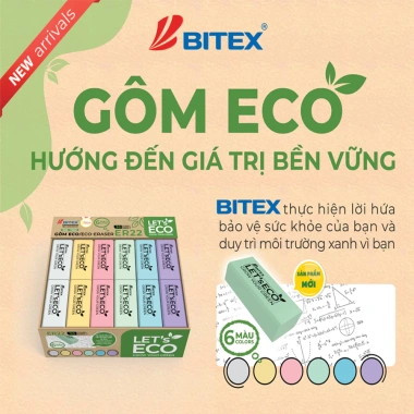Gôm tẩy Bitex Eco ER22 - An toàn sức khoẻ, làm sạch nhanh, giá chỉ 9.900₫ 6