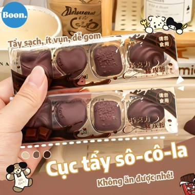 Gôm tẩy hình bánh quy đáng yêu - Tẩy sạch không vụn, đồ dùng học sinh, chỉ 11.000₫