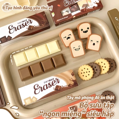 Gôm tẩy hình bánh quy đáng yêu - Tẩy sạch không vụn, đồ dùng học sinh, chỉ 11.000₫ 5