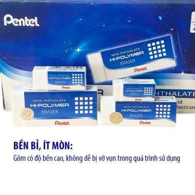 Gôm Tẩy Pentel Hi Polymer Chính Hãng ZEH03-ZEH20 - Giá chỉ 18.000₫ 3