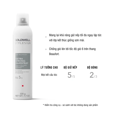 Gôm Xịt Giữ Nếp Tóc Goldwell Strong Hairspray 300ml - Không Bết Dính, Giữ Nếp Lâu, Chống Ẩm, Giá Ưu Đãi 357.469đ