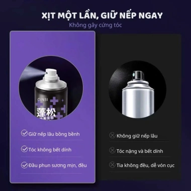 Gôm xịt tóc GINBI 200ml - Giữ nếp, tạo phồng tự nhiên, bồng bềnh - Giá 159.999đ 7 Gôm xịt tóc GINBI 200ml - Giữ nếp, tạo phồng tự nhiên, bồng bềnh - Giá 159.999đ 7