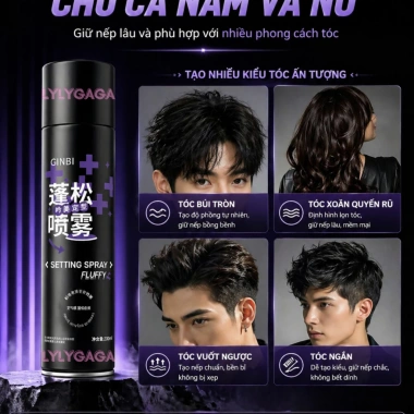 Gôm xịt tóc GINBI 200ml - Tạo phồng, giữ nếp mềm, bồng bềnh tự nhiên, chỉ 45.000đ 5 Gôm xịt tóc GINBI 200ml - Tạo phồng, giữ nếp mềm, bồng bềnh tự nhiên, chỉ 45.000đ 5