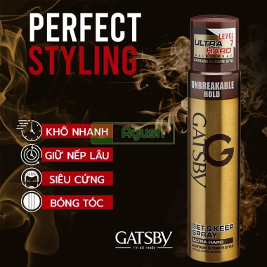 Gôm xịt tóc nam nữ Gatsby Ultra Hard 250ml - Giữ nếp lâu, siêu cứng, phồng bóng, chính hãng Nhật Bản, giá rẻ 215k 4 Gôm xịt tóc nam nữ Gatsby Ultra Hard 250ml - Giữ nếp lâu, siêu cứng, phồng bóng, chính hãng Nhật Bản, giá rẻ 215k 4