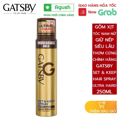 Gôm xịt tóc nam nữ Gatsby Ultra Hard 250ml - Giữ nếp lâu, siêu cứng, phồng bóng, chính hãng Nhật Bản, giá rẻ 215k 10 Gôm xịt tóc nam nữ Gatsby Ultra Hard 250ml - Giữ nếp lâu, siêu cứng, phồng bóng, chính hãng Nhật Bản, giá rẻ 215k 10