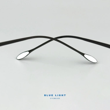 Gọng Kính Cận Blue Light Titanium Mèo Tròn Đen Vàng, Xám Đen, Dày Dặn 685k 7