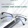 Gọng Kính HUNO 2.025 K68 Nam Nữ - Kim loại vuông thời trang, chống ánh sáng xanh