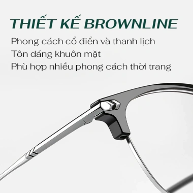 Gọng Kính HUNO 2.025 K68 Nam Nữ - Kim loại vuông thời trang, chống ánh sáng xanh 4