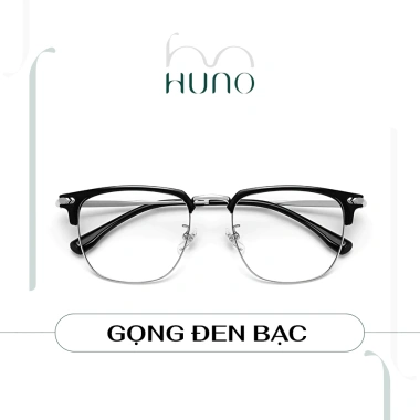 Gọng Kính HUNO 2.025 K68 Nam Nữ - Kim loại vuông thời trang, chống ánh sáng xanh 10