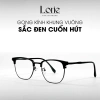 Gọng kính Lorie nam nữ kim loại chắc chắn, vuông bo tròn retro Hàn Quốc - 229k