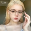 Gọng kính Lorie nam nữ kim loại chắc chắn, vuông bo tròn retro Hàn Quốc - 229k 4
