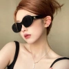 Gọng Kính Mát Ci‑Lin Mắt Mèo Đen Trắng Chống UV - Phong Cách Đi Biển Giá 130k