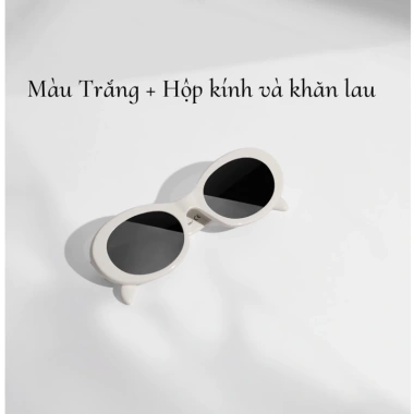 Gọng Kính Mát Ci‑Lin Mắt Mèo Đen Trắng Chống UV - Phong Cách Đi Biển Giá 130k