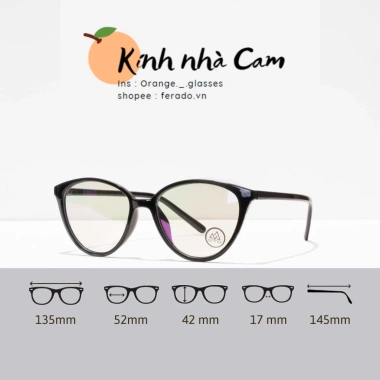 Gọng kính mắt mèo sếch nữ cá tính FERADO – Kính mát giả cận chỉ 29.900đ 2