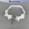 Gothic Ren Garter Thắt Lưng Trái Tim Nơ Chữ Thập Đen Trắng - Choker Nữ 59.700đ 4
