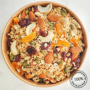 Granola 500g Ngũ Cốc Ăn Kiêng, Giảm Cân - Hạnh Nhân, Hạt Điều, Yến Mạch - NCC 119k