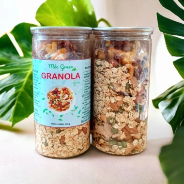 Granola Ăn Kiêng 500g - Ngũ Cốc Không Đường, 50% Yến Mạch, Vị Truyền Thống - 69k