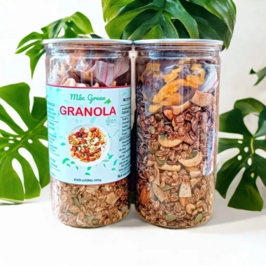 Granola Ăn Kiêng 500g Ngũ Cốc Không Đường Nhiều Hạt 50% Yến Mạch Giá Ưu Đãi 74.000 VND