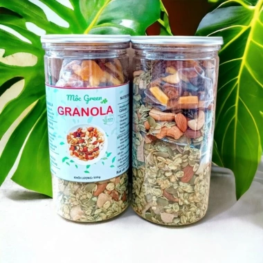 Granola Ăn Kiêng 500g Ngũ Cốc Không Đường Nhiều Hạt 50% Yến Mạch Giá Ưu Đãi 74.000 VND