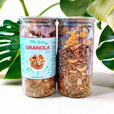 Granola Ăn Kiêng 500g Ngũ Cốc Không Đường Nhiều Hạt 50% Yến Mạch Giá Ưu Đãi 74.000 VND