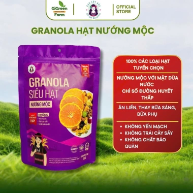 Granola bhnong Hạt Nướng Cao Cấp - Ăn Kiêng Giảm Cân, Dinh Dưỡng Hữu Cơ 169k