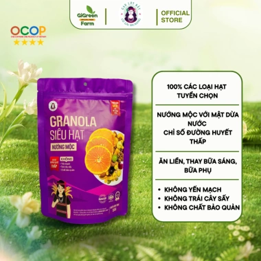 Granola bhnong Hạt Nướng Cao Cấp - Ăn Kiêng Giảm Cân, Dinh Dưỡng Hữu Cơ 169k