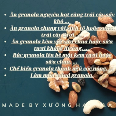Granola cao cấp Mix Nuts 500g - Óc chó, Hạt điều, Hạt bí xanh - Giá 159.000đ