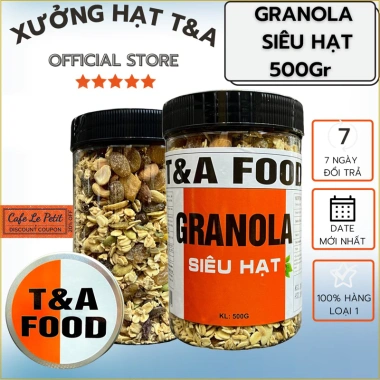 Granola cao cấp Mix Nuts 500g - Óc chó, Hạt điều, Hạt bí xanh - Giá 159.000đ
