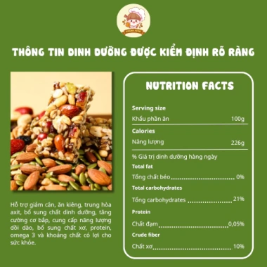 Granola Chamy Food – Bánh Ngũ Cốc Mix Hạt Dinh Dưỡng Healthy, Giá 119.000đ